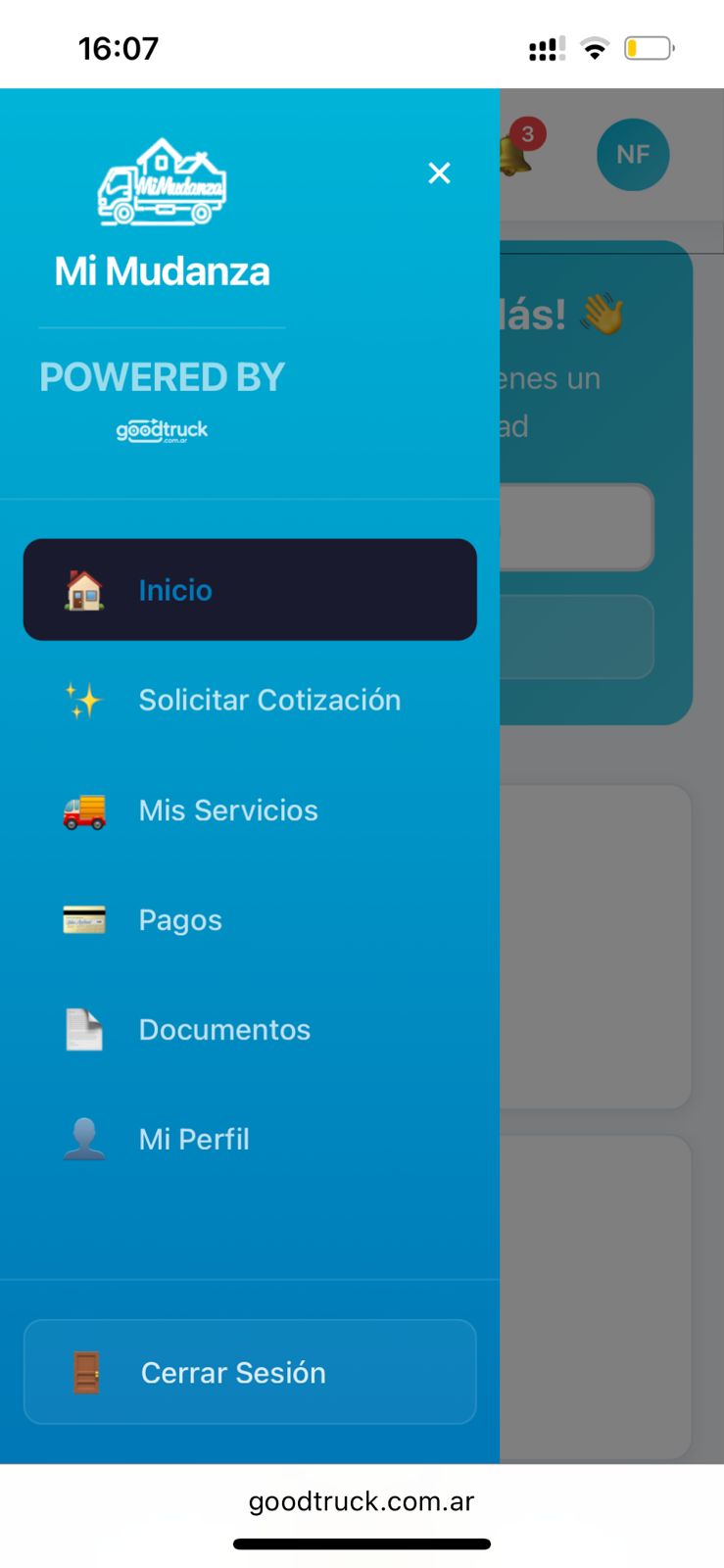 Portal de Clientes - Gestión de Mudanzas